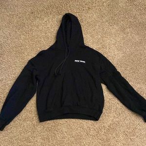 Black crop top sweater, size: S in women, color: black